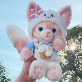 Three-legged tiger hug sleeping plush doll linglina belle doll children's gift for girlfriend cloth doll star dew size s belle gives little bear overalls + cloud sweater + hat