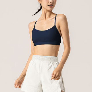 Lotus sports bra women's one cup beautiful back pilates thin strap bra fitness bra yoga wear breathable navy blue xl recommended 110-125 jin jin equals 0.5 kg