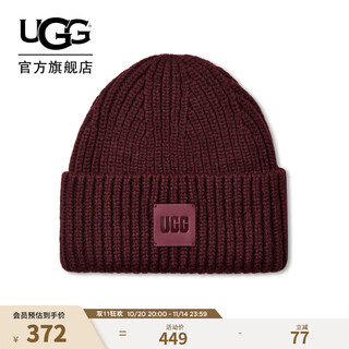 Ugg otoño moda mujer cómodo cálido moda casual grueso acanalado gorro tejido gorro 20061 wgrp | uva silvestre púrpura