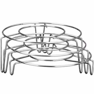 Zixian stainless steel steaming rack steaming vegetable tripod household steamer tripod water-proof kitchen pot steaming rice rack steaming vegetable rack width diameter 13.5cm low 3cm