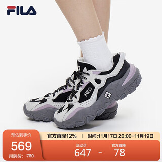 Fila official predator 2 women's shoes running shoes 2025 versatile casual retro sports shoes