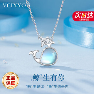 Vcixyoupt950 platinum necklace female dolphin platinum pendant heartfelt confession anniversary birthday gift for girlfriend i have you in this life platinum necklace