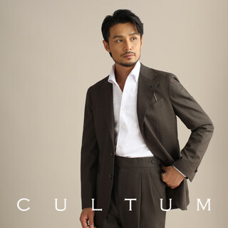 Ax armani italian naples suit men's business formal casual groom's wedding suit three-piece suit linen brown single suit 48 a