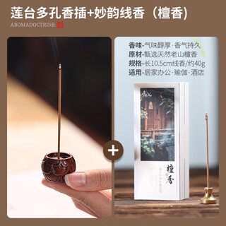 Zhu bingren's new brass tibetan incense holder, wire incense burner, home indoor lotus incense holder, sandalwood incense holder, pure copper incense, lotus porous incense holder + miaoyun sandalwood (10.5cm line