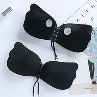 siliconebra拉拉女神乳贴隐形文胸硅胶加大码胸贴无痕内衣 黑色（手工胶 B