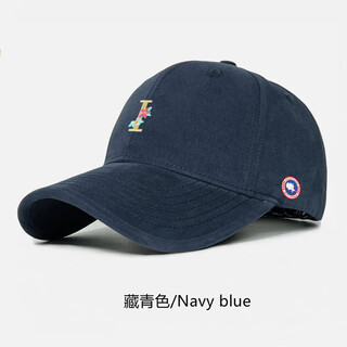 Couodogoose big goose fashionable peaked cap unisex casual baseball cap versatile couple student warm casual light luxury hat navy blue