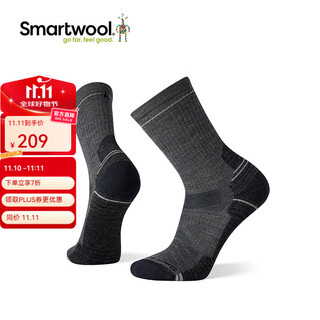 Smartwool hiking lightweight shock-absorbing mid-calf socks, outdoor merino wool socks, sports socks, hiking socks 1614, medium gray 052 l (suitable for foot sizes 42-45)
