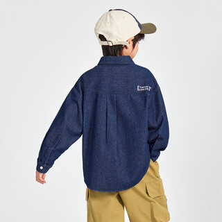 Duojia boys' denim shirts 2025 spring and autumn children's versatile casual long-sleeved tops for older children's seasonal thin coats