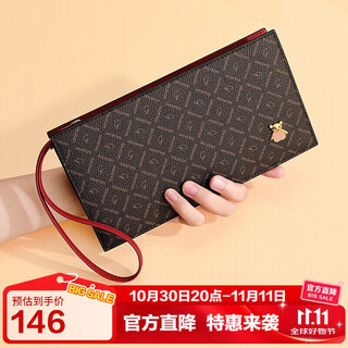 Goldlion women's handbag women's retro elegant printed clutch wallet birthday gift