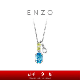 Chow tai fook enzo jungle series 18k gold topaz peridot diamond necklace for women ezv8932 40cm