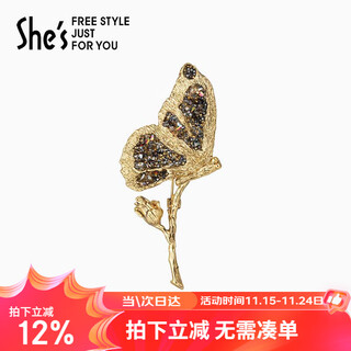 She s qianzi light luxury retro butterfly brooch niche design suit brooch brooch birthday gift for girlfriend
