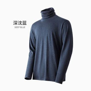 Cationic merino wool henry long-sleeved men's moisture-absorbent, quick-drying, breathable, deodorant long-sleeved sports zt1159 dark blue turtleneck m