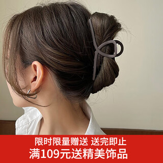 Xiang wan hair clip, western style earth color hair clip, frosted shark clip, women's high-end clip, hair clip on the back of the head