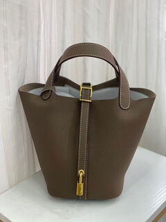 First layer cowhide togo soft genuine leather vegetable basket women's bag 2023 small bucket bag handbag large capacity handbag khaki collection add attention for priority delivery