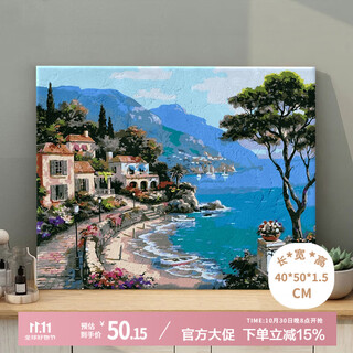 Long time no see digital oil painting diy landscape handmade painting bedroom living room decorative painting acrylic painting hanging