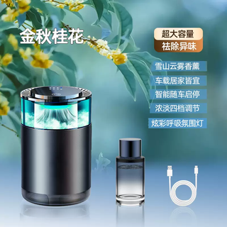Yusenyi car aromatherapy cloud and mist snow mountain viewing fragrance car perfume long-lasting car perfume high-end accessories for men and women in the car cloud and mist viewing aromatherapy (gui fulan xiang) car start and stop colorful ambient lights to eliminate odors 1g