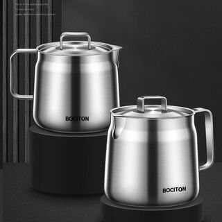 Jingpufei extra thick stainless steel oil filter pot lard tank with lid and filter oil pot oil tank household kitchen oil pot ounce all steel oil filter pot extra thick steel extra thick 1.5l oil tank + filter + dustproof steel cover three-piece set