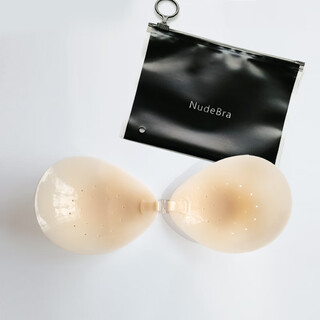 硅胶胸贴女挡婚纱吊带小胸聚拢上托显大薄款固态透气孔乳贴 肤色-拉环袋装 A