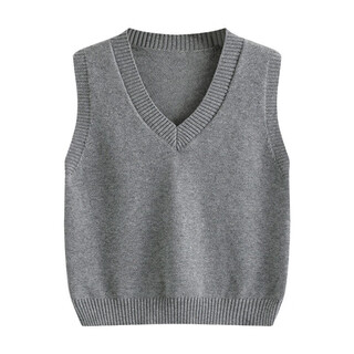 Maniyadaishu new autumn and winter children's sweater vest vest for boys and girls baby pullover waistcoat sweater children's clothing gray 130