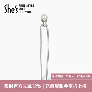 She s qianzi babiye craft pearl plate hairpin ancient style new chinese style u-shaped hairpin ball hairpin hairpin hair accessories silver h0