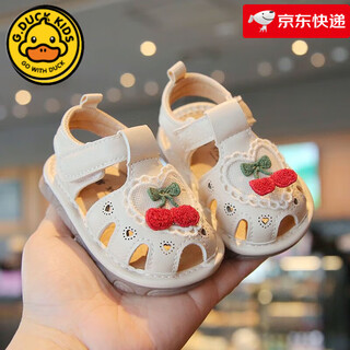 G.duck girls sandals 02 years old 1 cute girl princess shoes summer girls shoes baby soft sole 2025 new style ivory white cute can ring 11.5cm long in size 16