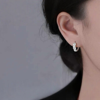 Glten peach blossom silver earrings women's earrings 2025 new earrings high-end birthday gifts for girlfriends and wives on anniversary