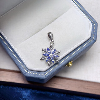 Everlasting leaf 7.30 update pendant orphan collection s925 sterling silver pendant colored gemstone inlaid moonlight amethyst women's jewelry tanzanite snowflake