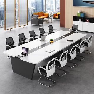 Conference room table and chair combination simple modern conference table long table training negotiation long table office desk and chair combination 1.6*0.8 meter conference table