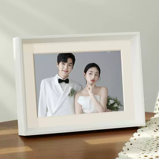 Fantasy wedding photo frame registration photo display table hippocampus body size washed photo custom wedding photo id photo size ornaments cloud white + card paper - white space for washed photos a3 inner diameter 29.7x42cmm