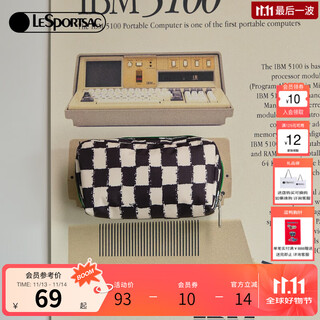 Lesportsac new bag women's bag trendy trendy printed cosmetic bag casual clutch bag for girls gifts checkerboard