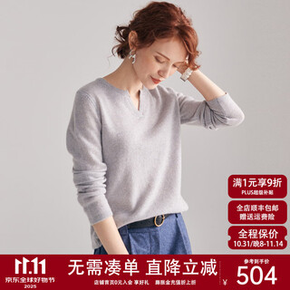 Paluopo 2025 exquisite henry collar cashmere sweater women's autumn and winter sweater bottoming sweater et19156r white gray m 160/100