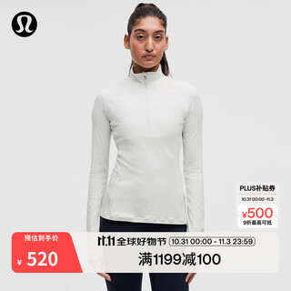 lululemon丨It's Rulu 女士跑步半拉链衫 LW3IMNS 蒸汽灰 S