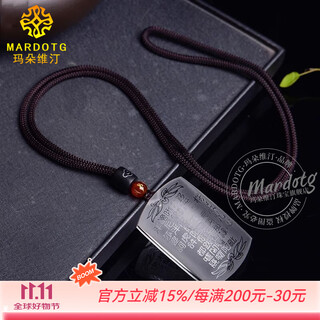 Mardotg white crystal surangama mantra pendant men's prajna heart sutra amulet necklace pendant men's and women's surangama mantra heart model