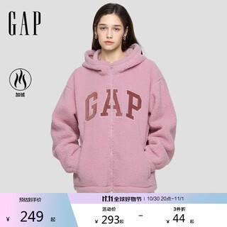 Gap women's 2025 autumn new logo corduroy patch embroidered loose hoodie warm sweater 792561