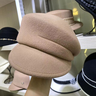 Xiaohongshu’s popular japanese-style retro wool black literary beret women’s autumn and winter face-opening duck hat internet celebrity method camel wool m (5658cm) one size