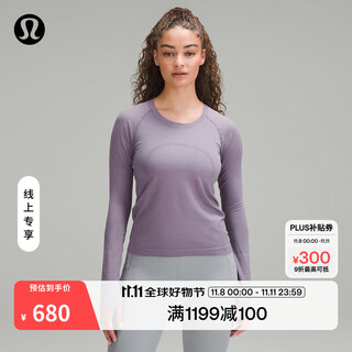 Lululemon丨swiftly tech women's sports long sleeve t-shirt 2.0 *race lw3dobs gray purple/gray purple online exclusive s/6