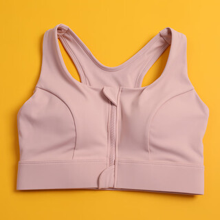 High-intensity sports bra fitness racer vest for women shock-proof push-up yoga bra for outer wear cycling quick-drying pink s