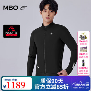 Mbo polartec alpha men's autumn and winter dynamic warm windproof cycling jacket c580 lightweight black l