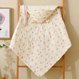 Other baby blankets, newborn spring and summer newborn blankets, baby summer outing bags, simple cotton anti-jumping autumn swaddles, zi linghua-bean velvet blanket (four seasons 380g) 90x90cm
