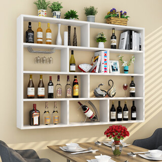 Zhong zhanggui wall-mounted wine rack simple wine cabinet multi-layer restaurant wall wine rack hotel creative hanging wall cabinet storage rack bookshelf 150 long 110 high 20 deep three layers please note that the color defaults to warm white