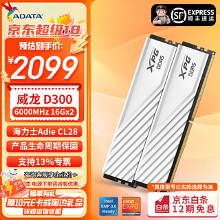 Adata 16g/32g (16g*2) set ddr5 6000 frequency ai computer accessories desktop memory bar longyao d500g rgb light bar c28 timing hynix adie c28/adie d300 6000 white vest bar