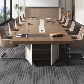 Bandang jinse conference table rectangular conference table long table simple modern office table and chair combination rectangular reception negotiation table 5 meters long conference table
