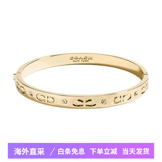 Coach original design plated metal bracelet women's gold gold one size f