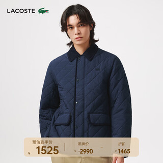 Lacoste french crocodile men's 25 new autumn casual lightweight outdoor single-breasted lapel cotton jacket | bh9334 166/navy blue m /l 52/180