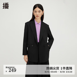 Lapel blazer women's autumn new temperament casual simple top ddq4xd5271 k40 black m