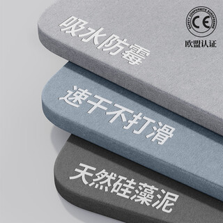 Zichen hard diatom mud absorbent mat bathroom floor mat entrance entrance bathroom household anti-slip quick-drying foot mat toilet mat