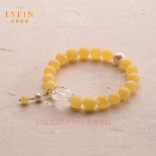 Layun feiyin natural raw mineral beeswax bracelet women's pearl bracelet 8mm single circle diy fresh white crystal simple literary beeswax pearl bracelet 8mm