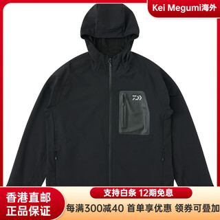 Daiwa 25 autumn and winter dj-9325 windproof fishing jacket soft shell outdoor sports zipper jacket black xl