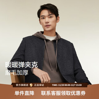 Red bean men's short jacket men's 25th autumn new product comfortable and stylish warm woolen coat middle-aged coat men's jacket s3 floral gray xl 180/96a