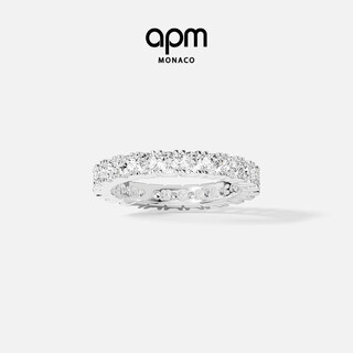 Apm monaco pavé ring, exquisite ring, a light luxury birthday gift for girlfriend, best friend, couple ring, silver size 52